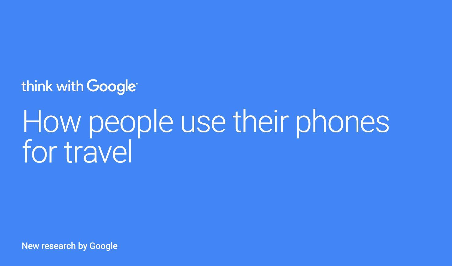 How people use their phones for travel